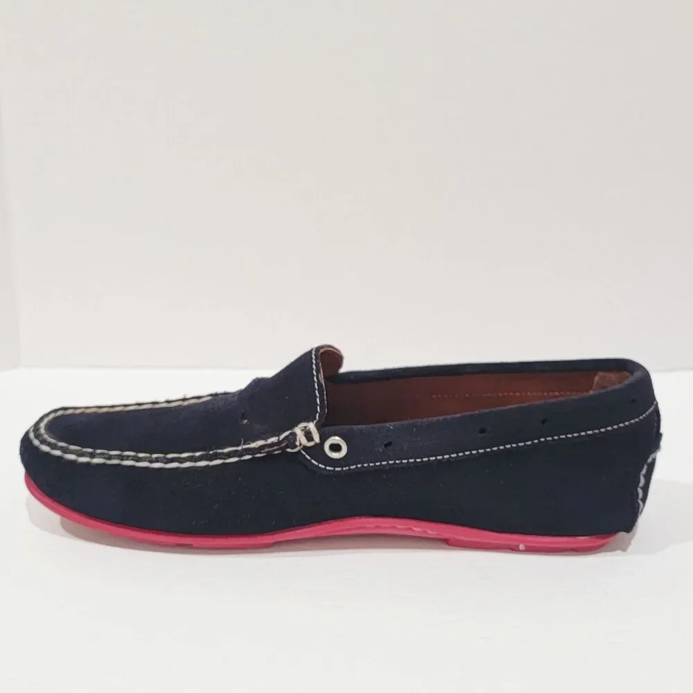 TB Phelps Verona Driving Loafers Mens Size 8.5 Black Suede Slip On Boat Shoes
